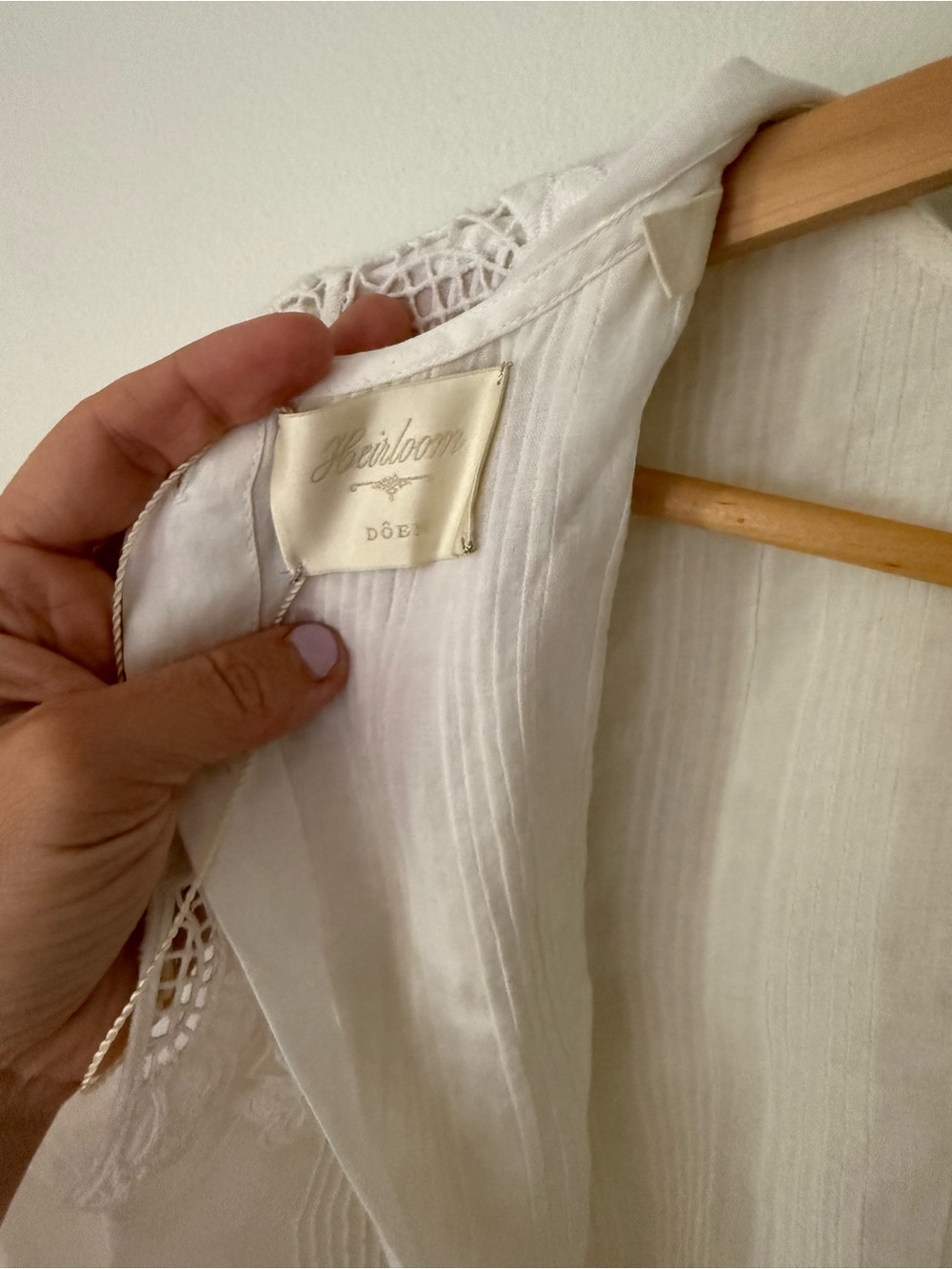 Doen heirloom etienne top in salt size xs - Picture 5 of 6